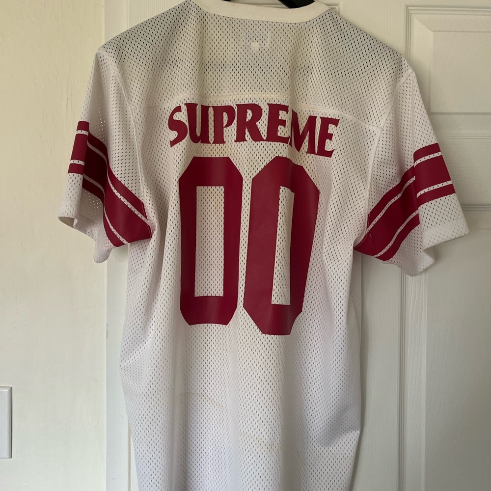 Supreme White Jersey with Red Details